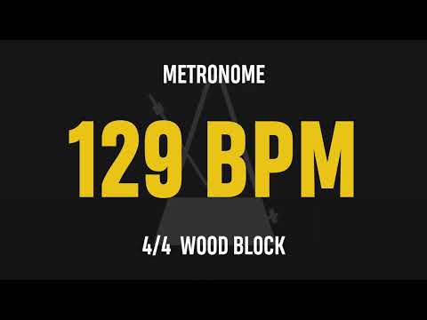 129 BPM 4/4 - Best Metronome (Sound : Wood block)