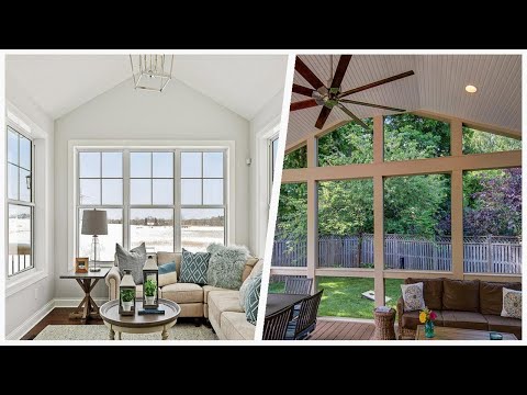 75 Brown Floor And Green Floor Sunroom Design Ideas #238 You'll Love ⭐️