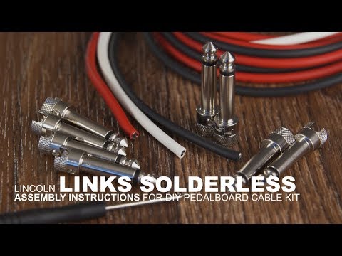 Lincoln LINKS SOLDERLESS / DIY Pedalboard Cable Kit - 8FT / 8 PLUGS / Red image 11