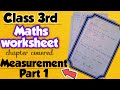 class 3 maths worksheet based on Measurement topic covered Length | Class 3 Maths worksheet