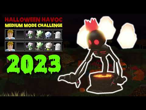 How to DUO Halloween Havoc Medium Mode Challenge in Roblox Tower Heroes