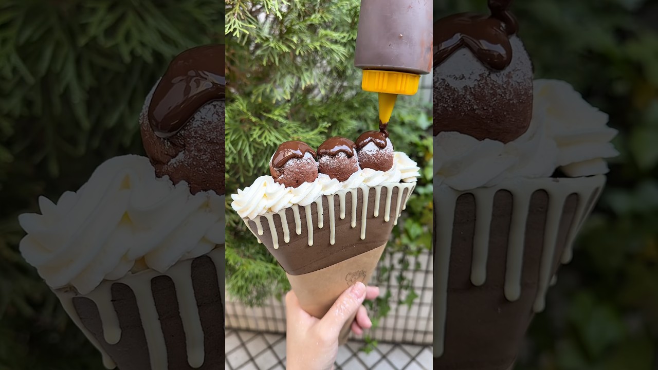 When Japan takes crepes to another level…🍫 #japanesefood #dessert #大好物は高カロリー