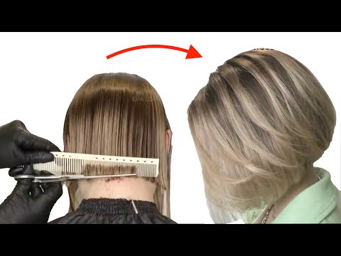 Bob Haircut Tutorial | How To Cut Angled Bob | Medium...
