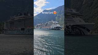 Norway Fjord Cruise🏖💞🚢#norway #gudvangen #flam #scenic #fjord #norwayfjord #europe #vikings #nordic