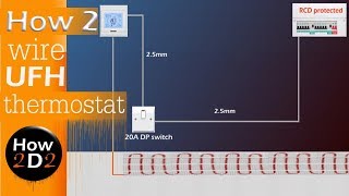 How to wire a thermostat of underfloor heating mat diagram UK