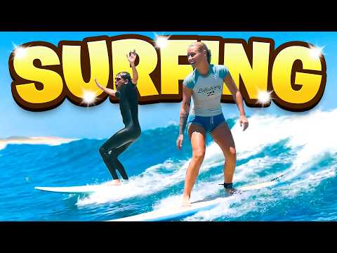 N3on & Iggy Azalea Learn How To Surf...
