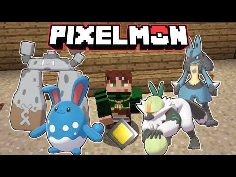 Beating the Normal Type Gym FIRST TRY in Pixelmon! Pocket Pixels Server!