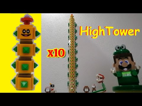 Luigi and Mario Super MEGA Desert Pokey High Tower (MOC) 10 x Desert Pokey Set! #legomario
