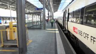 preview picture of video 'INSIDE TRAIN SWISS IN OLTEN STATION'