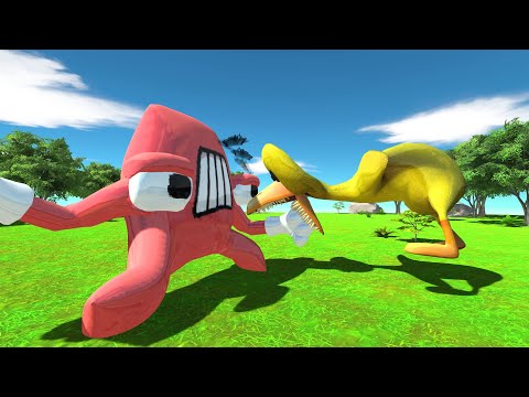Who Will Win? ALPHABET A vs Rainbow Friends Yellow - Animal Revolt Battle Simulator