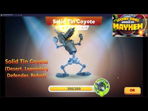 [*/\*] Looney Tunes World of Mayhem - Unlock Solid Tin Coyote (Desert, Legendary Defender, Robot)