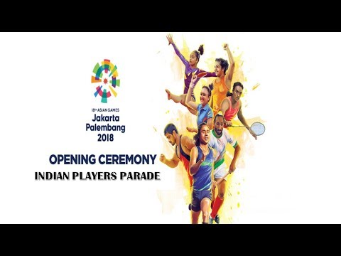 Asian Games 2018 Opening Ceremony - Neeraj Chopra leads the way in parade for India