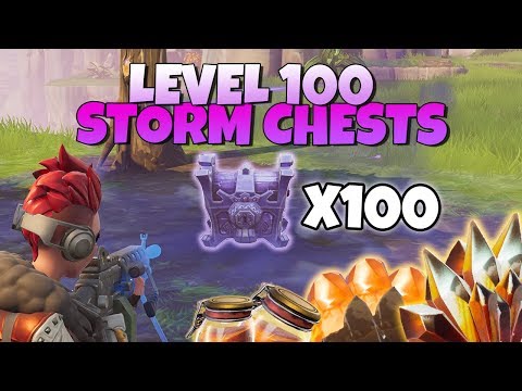 Loot From Level 100 Storm Chests X100 Fortnite Save The World - 