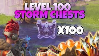 LOOT FROM LEVEL 100 STORM CHESTS X100 | Fortnite Save The World