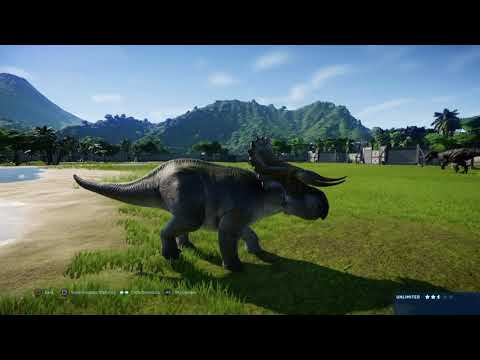 Jurassic World Evolution: (Modified) Nasutoceratops pair vs Indominus rex