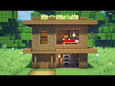 EPIC Minecraft Small Wooden House Tutorial