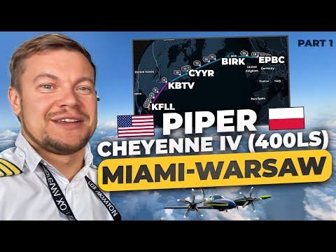 Piper Cheyenne IV (400LS) Crossing Atlantic Ocean Part 1