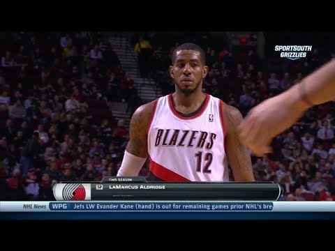 2014.01.28 - LaMarcus Aldridge  Full Highlights vs Grizzlies - 27 Pts, 16 Reb, 2 Blocks