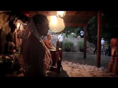 VAENGA TEAO - in a performance as THE RARE WARRIOR with Rapa Nui group in The Czech Republic