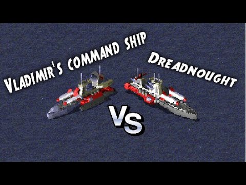 Vladimir's command ship vs Dreadnought - Red Alert 2