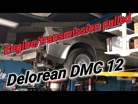 Delorean engine pulled out of car! OLD VIDEO