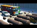 POLICE CHASE AGAINST ARTILLERY BLOCKADE BeamNG Drive Police Chase
