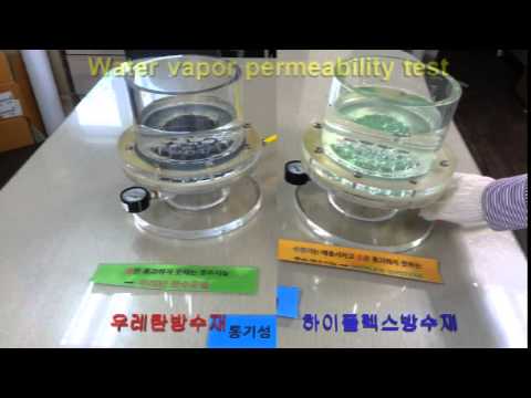 Waterproofing water vapor permeability test - HYPLEX SYSTEM
