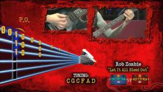John 5 of Rob Zombie: &quot;Let It All Bleed Out&quot; Animated Guitar Tablature