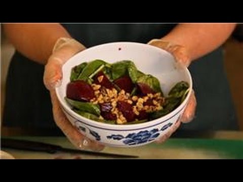 Beet & Squash Recipes : Spinach, Beet & Walnut Salad