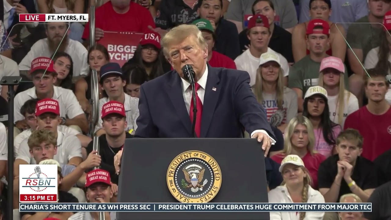 "She must IMMEDIATELY resign from Congress." - Trump Fort Myers, FL - 10/23/2026