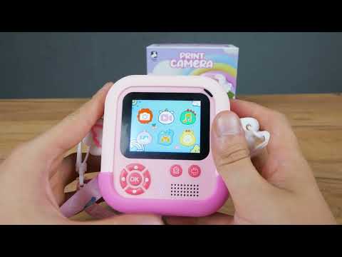 Фотоапарат-принтер C 66240 черно-белая печать, звук, мелодии, игры, 2 рулона термобумаги, кабель Type-C, цвет в ассортименте