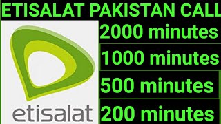 How To Get etisalat sim pakistan call packges offers?