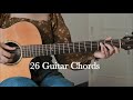 26 Guitar Chords every Guitarist Must Know | Easy Guitar Lesson for Beginners