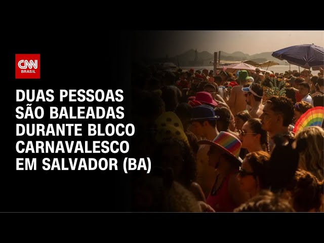 Duas pessoas são baleadas durante briga generalizada em bloco de Salvador (BA) | CNN PRIME TIME