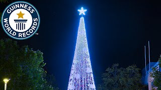 Largest display of Christmas lights on an artificial tree  - Guinness World Records
