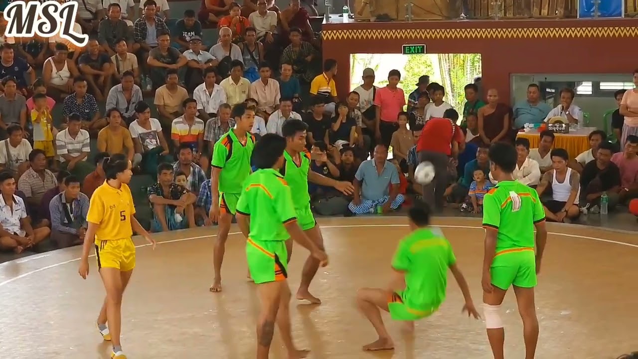 Wonderful & Funny Traditional Chinlone Team........