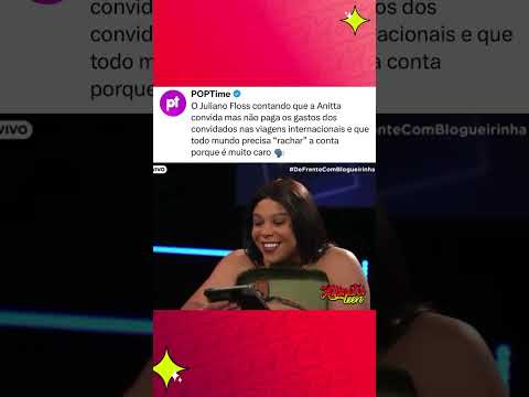 Juliano floss participou do_de Frente com blogueirinha...