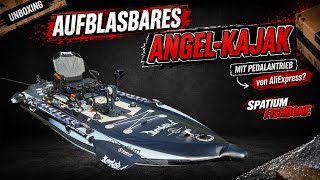 Spatium Fishbone Pedal Kayak – AliExpress Angelkajak im Unboxing 🎣🔥