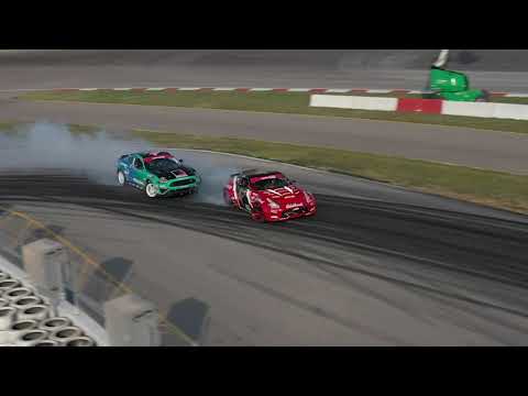 追走ドリフトをドローンで空中撮影。上から見るフォーミュラドリフト 2020 セントルイス（ミゾーリ）