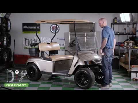 Part of a video titled Golf Cart Windshield Installation on EZGO TXT - YouTube