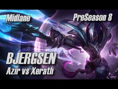 Bjergsen - Azir vs Xerath Midlane - PreSeason 8
