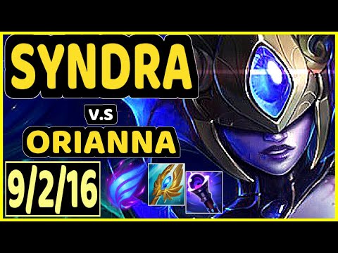 SYNDRA vs ORIANNA - 9/2/16 KDA MID GAMEPLAY - EUW Ranked DIAMOND