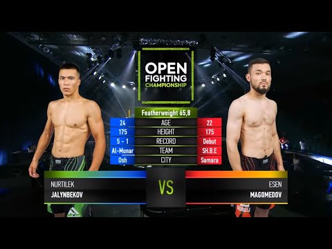 Кыргызстан поймал на болевой: Нуртилек Жаныбеков VS Эсен Магомедов | OPEN FC 22 | ММА