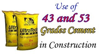 Use of 43 and 53 Grades Cement in Construction - Use of Cement in Building Construction