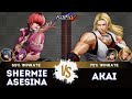 KOF XV SHERMIE ASESINA Shermie Athena Leona Vs AKAI Andy Sylvie Benimaru Replay Match 07 25
