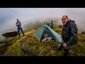 WILD CAMPING in wind, rain and cloud. Perfect conditions again 😂