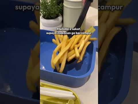 Gambar Ataru Haru Kotak Makan 2 Susun & 2 Sekat 1.25 Liter - Biru