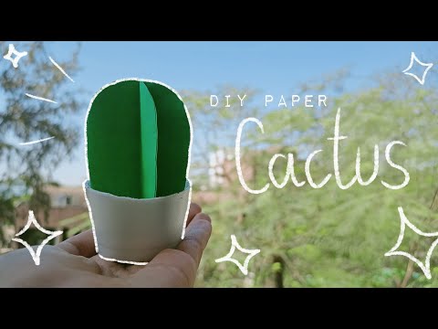 how to make paper cactus 🌵 | DIY fake succulent plant | Easy paper craft !