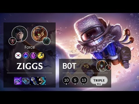Ziggs Bot vs Jhin - KR Grandmaster Patch 10.4