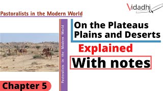 On the Plateaus Plains and Deserts | pastoralists in The Modern World | class 9